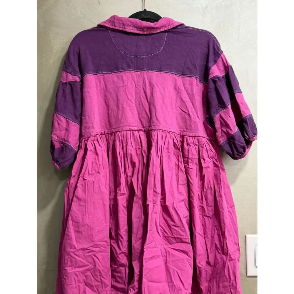 Free People Remi Rugby Mini Dress Pink